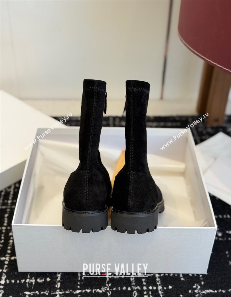 The Row Suede Flat Ankle Boots Black 2025 TR120809 (KL-251208099)