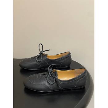 The Row Leather Laced-up Sneakers Black 2025 TR120802 (MD-251208077)