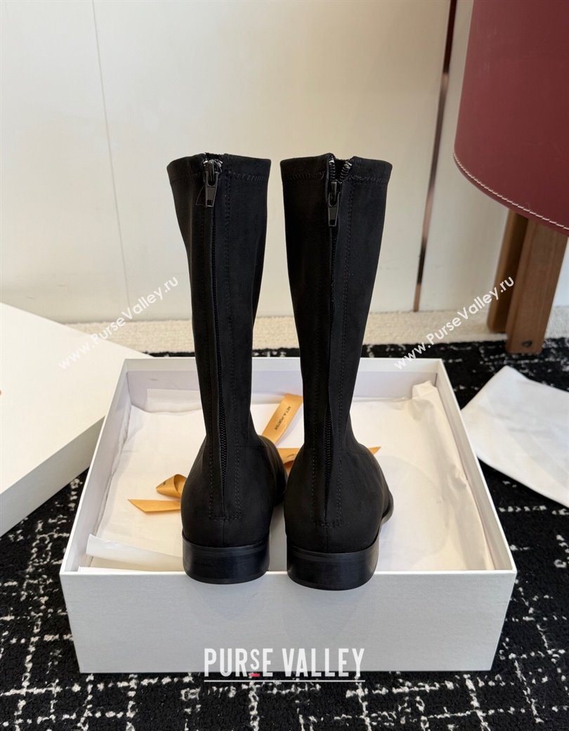 The Row Suede Flat Medium Boots Black 2025 TR120810 (KL-251208100)
