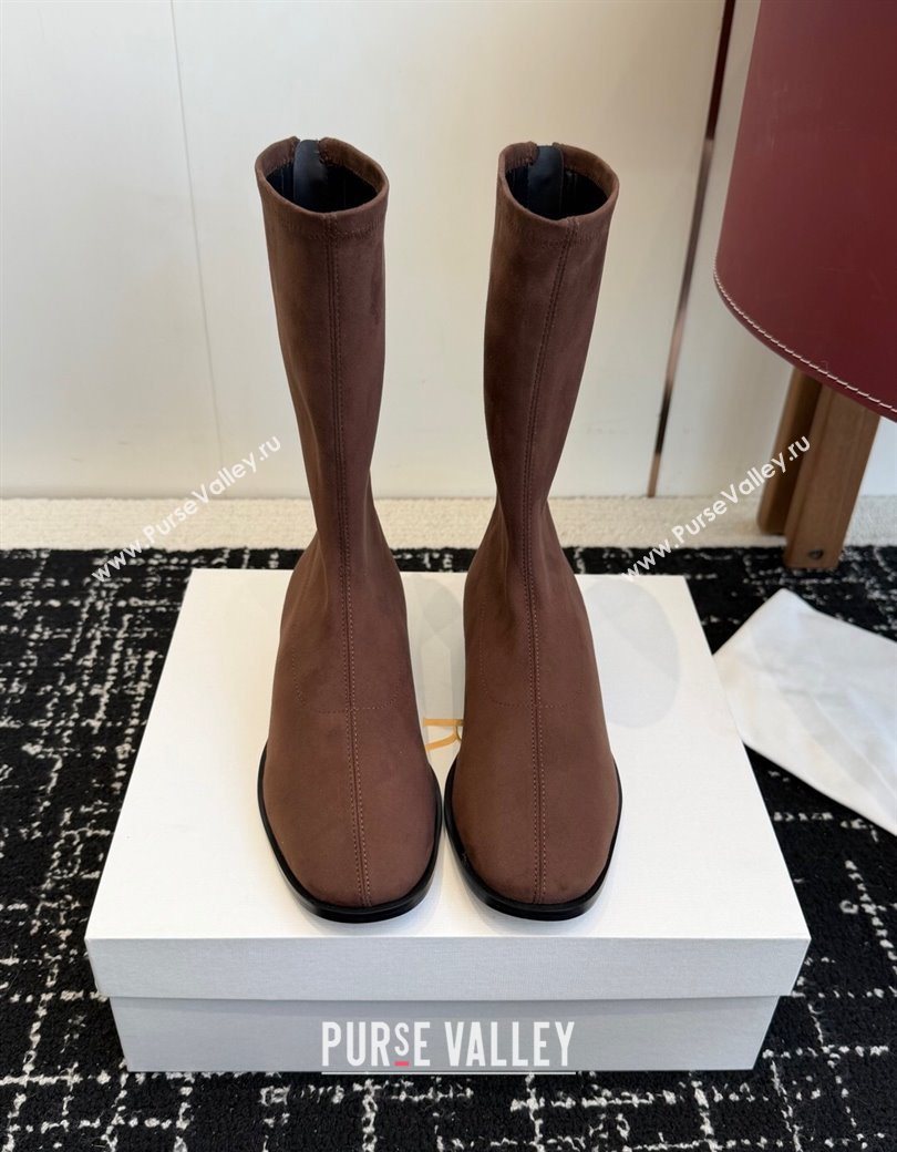 The Row Suede Flat Medium Boots Brown 2025 TR120810 (KL-251208101)