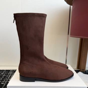 The Row Suede Flat Medium Boots Brown 2025 TR120810 (KL-251208101)