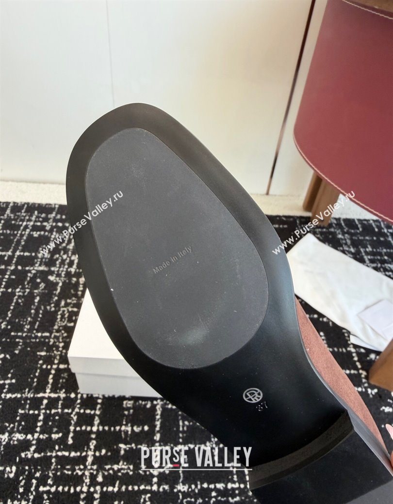 The Row Suede Flat Medium Boots Brown 2025 TR120810 (KL-251208101)