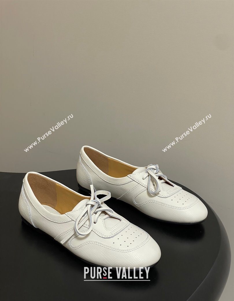 The Row Leather Laced-up Sneakers White 2025 TR120802 (MD-251208078)
