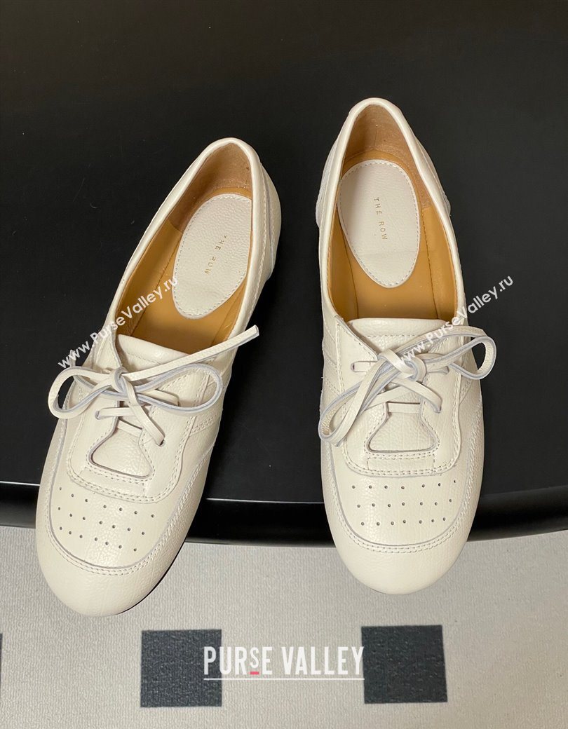 The Row Leather Laced-up Sneakers White 2025 TR120802 (MD-251208078)