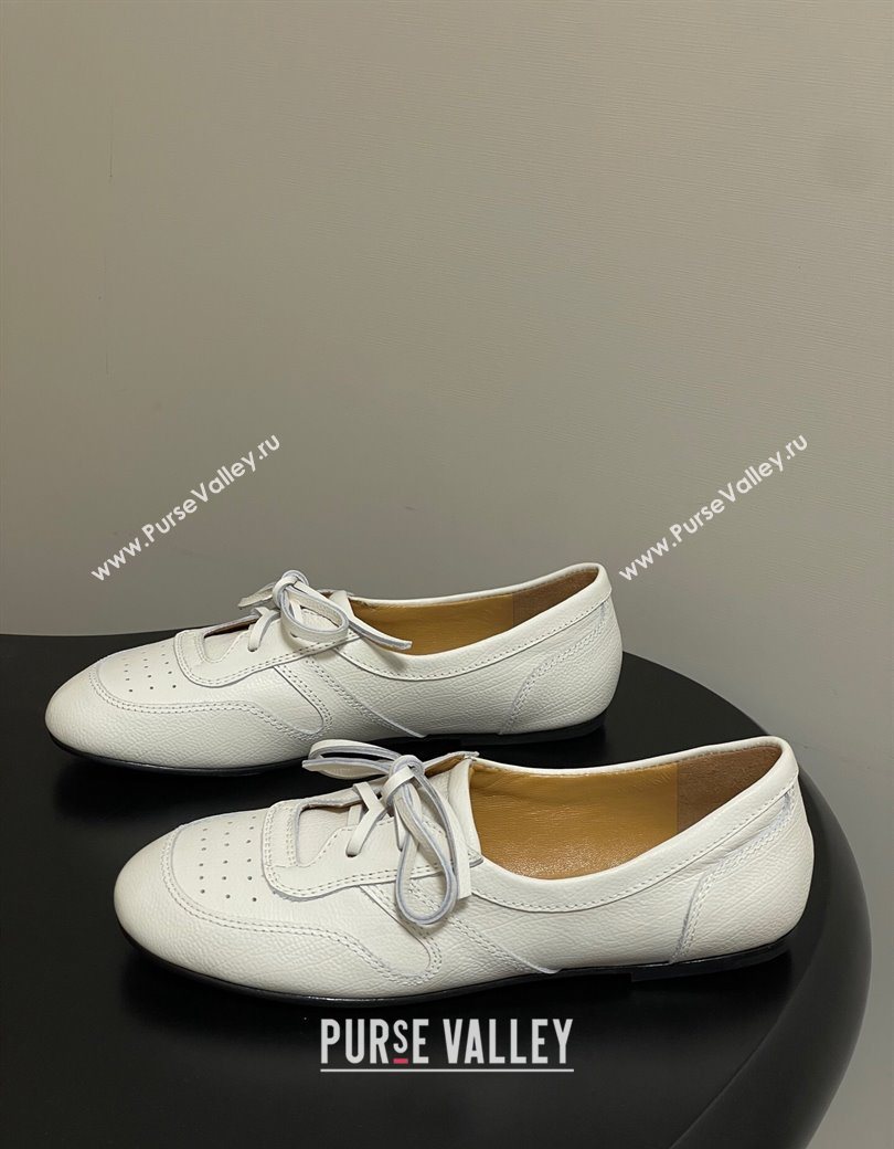The Row Leather Laced-up Sneakers White 2025 TR120802 (MD-251208078)
