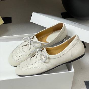 The Row Leather Laced-up Sneakers White 2025 TR120802 (MD-251208078)