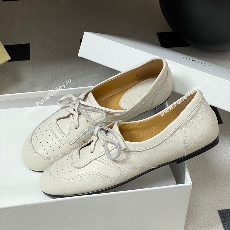 The Row Leather Laced-up Sneakers White 2025 TR120802 (MD-251208078)
