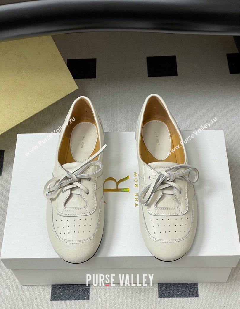 The Row Leather Laced-up Sneakers White 2025 TR120802 (MD-251208078)