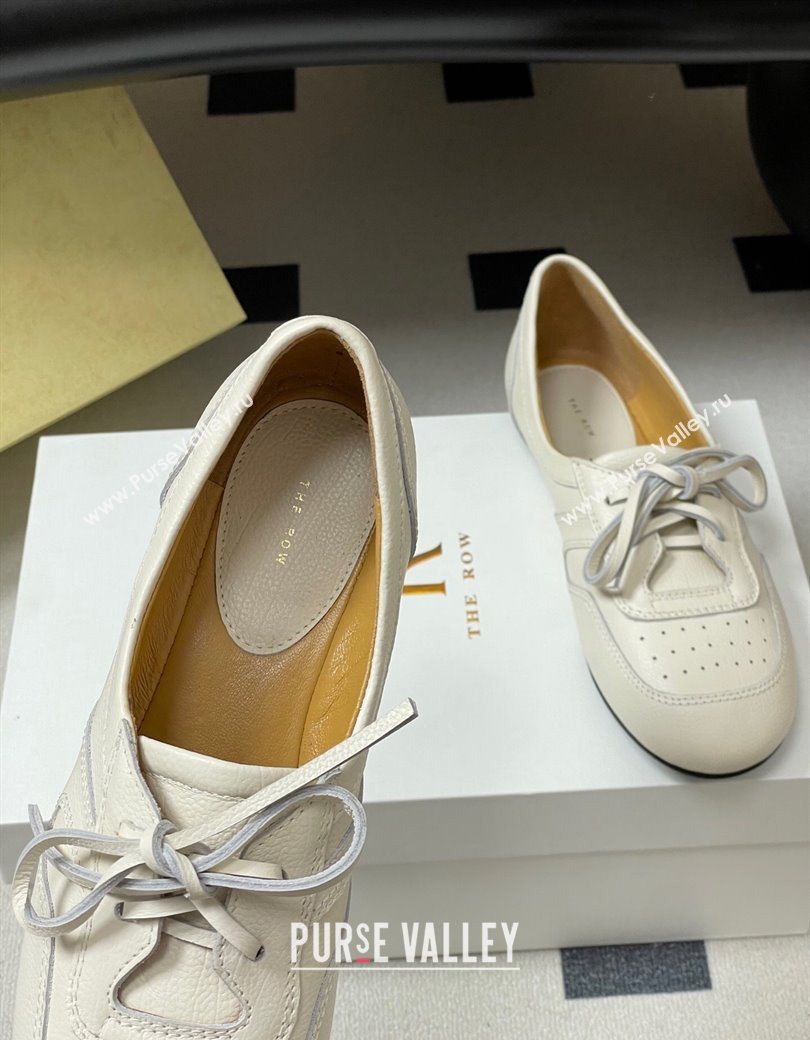 The Row Leather Laced-up Sneakers White 2025 TR120802 (MD-251208078)