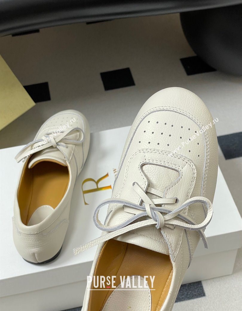 The Row Leather Laced-up Sneakers White 2025 TR120802 (MD-251208078)