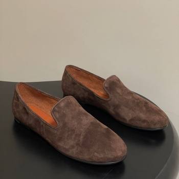 The Row Suede Flat Loafers Dark Brown 2025 TR120808 (MD-251208095)