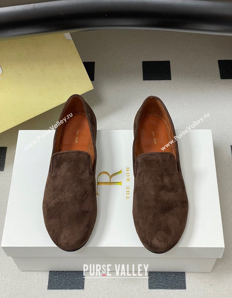 The Row Suede Flat Loafers Dark Brown 2025 TR120808 (MD-251208095)