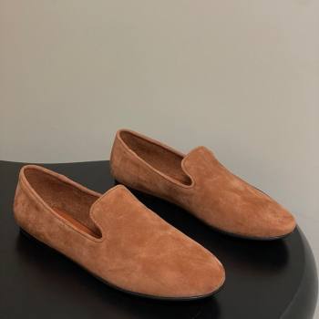 The Row Suede Flat Loafers Light Brown 2025 TR120808 (MD-251208096)