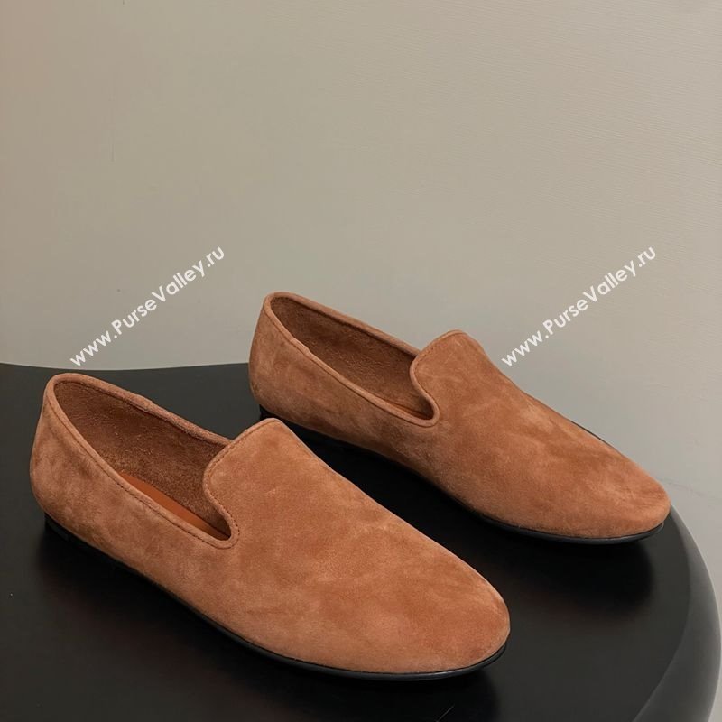 The Row Suede Flat Loafers Light Brown 2025 TR120808 (MD-251208096)