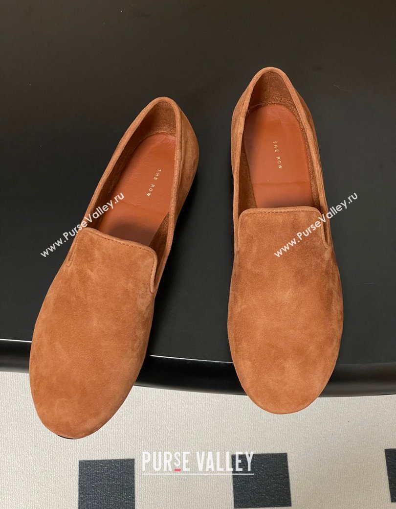 The Row Suede Flat Loafers Light Brown 2025 TR120808 (MD-251208096)