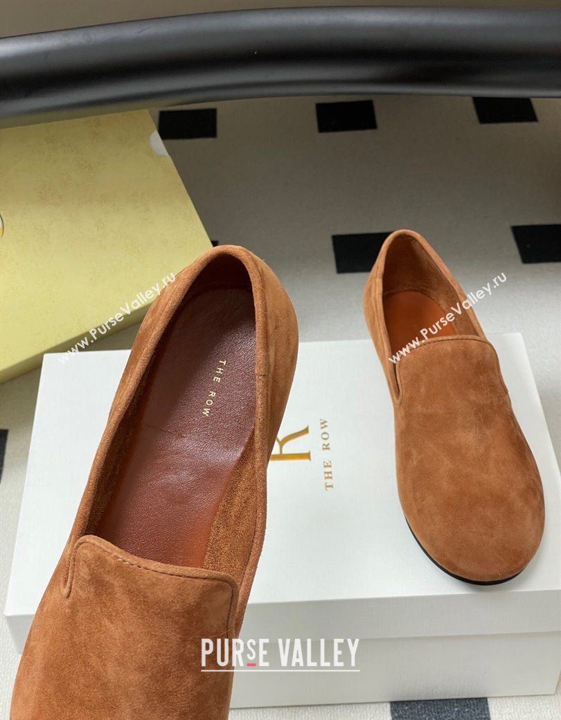 The Row Suede Flat Loafers Light Brown 2025 TR120808 (MD-251208096)