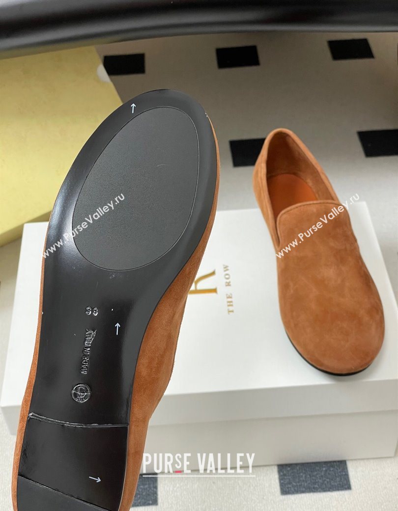 The Row Suede Flat Loafers Light Brown 2025 TR120808 (MD-251208096)