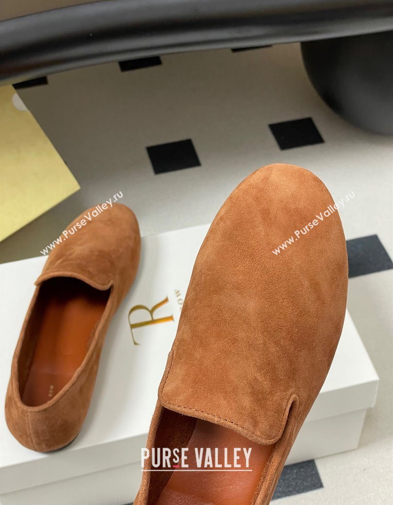 The Row Suede Flat Loafers Light Brown 2025 TR120808 (MD-251208096)