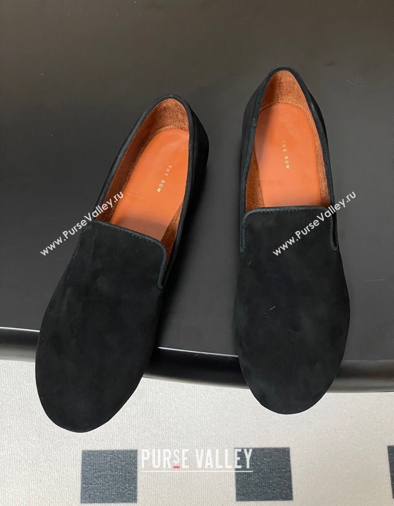 The Row Suede Flat Loafers Black 2025 TR120808 (MD-251208094)