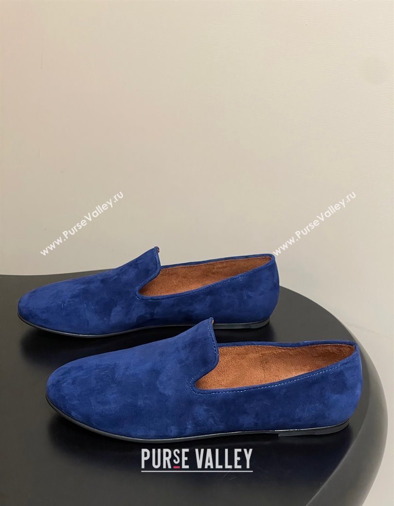 The Row Suede Flat Loafers Blue 2025 TR120808 (MD-251208097)