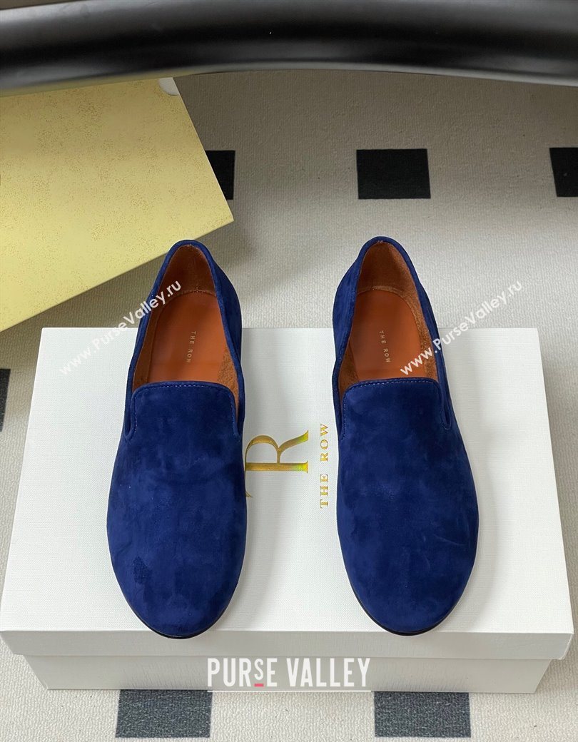 The Row Suede Flat Loafers Blue 2025 TR120808 (MD-251208097)