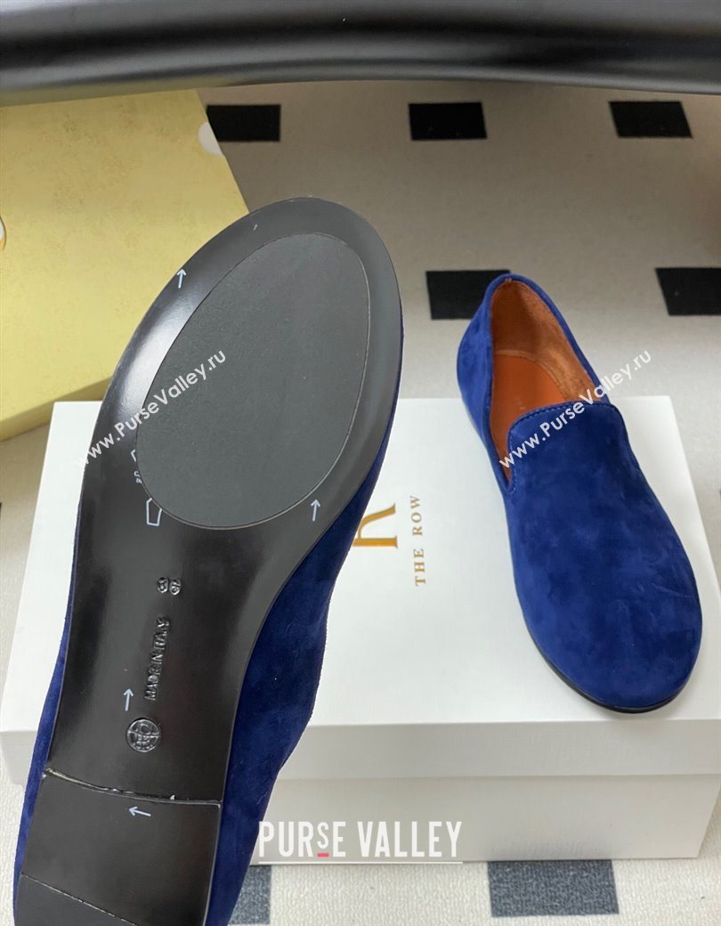 The Row Suede Flat Loafers Blue 2025 TR120808 (MD-251208097)