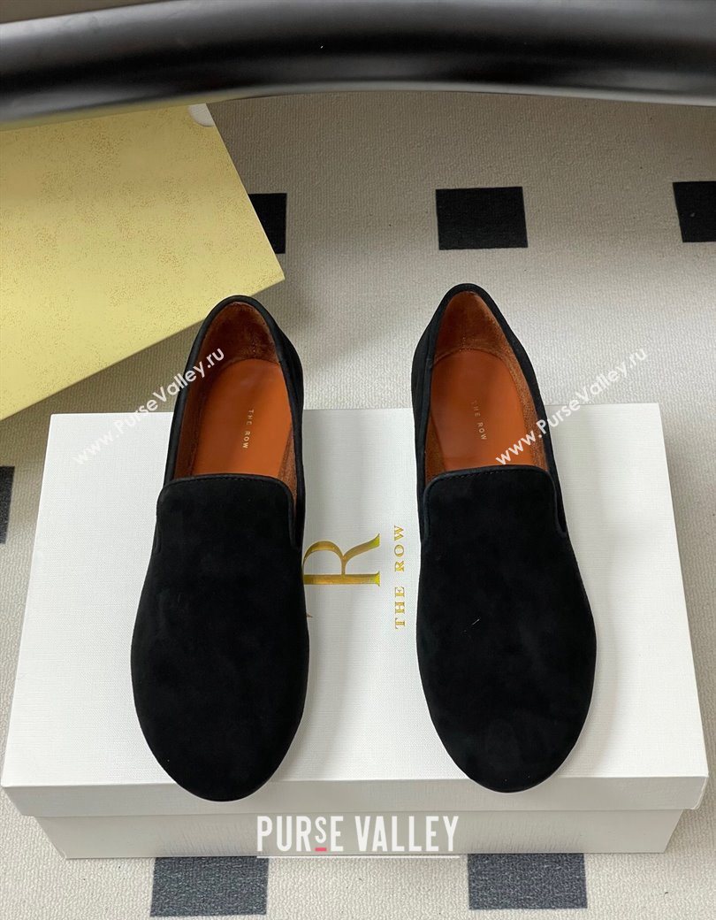 The Row Suede Flat Loafers Black 2025 TR120808 (MD-251208094)