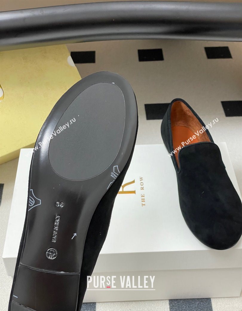 The Row Suede Flat Loafers Black 2025 TR120808 (MD-251208094)