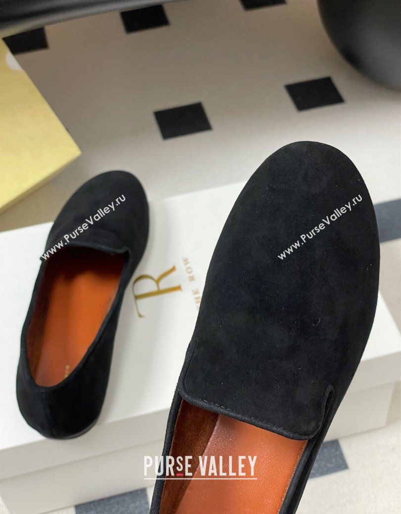 The Row Suede Flat Loafers Black 2025 TR120808 (MD-251208094)