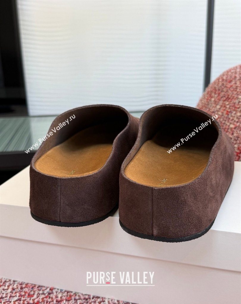 The Row Suede Platform Mules Brown 2026 0224 (KL-260224057)