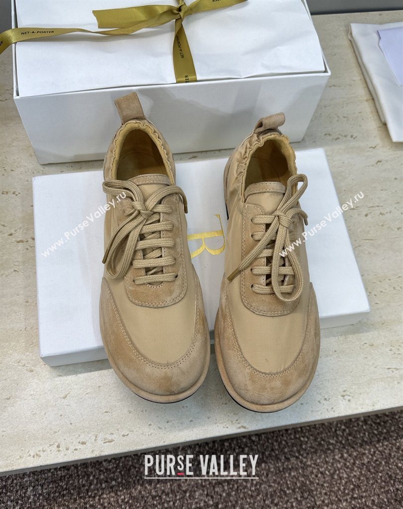 The Row Suede and Fabric Sneakers Beige 2026 0224 (JC-260224066)
