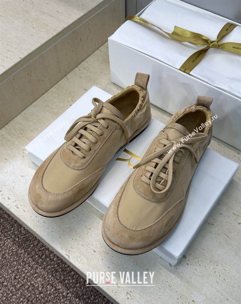 The Row Suede and Fabric Sneakers Beige 2026 0224 (JC-260224066)