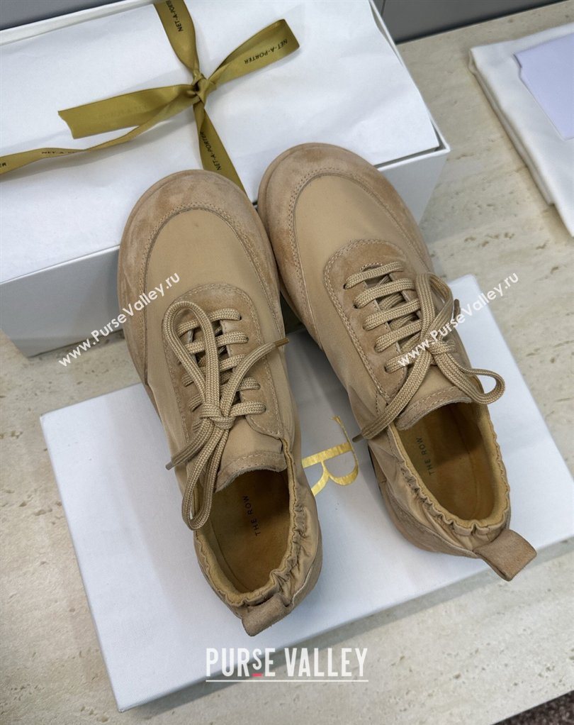 The Row Suede and Fabric Sneakers Beige 2026 0224 (JC-260224066)