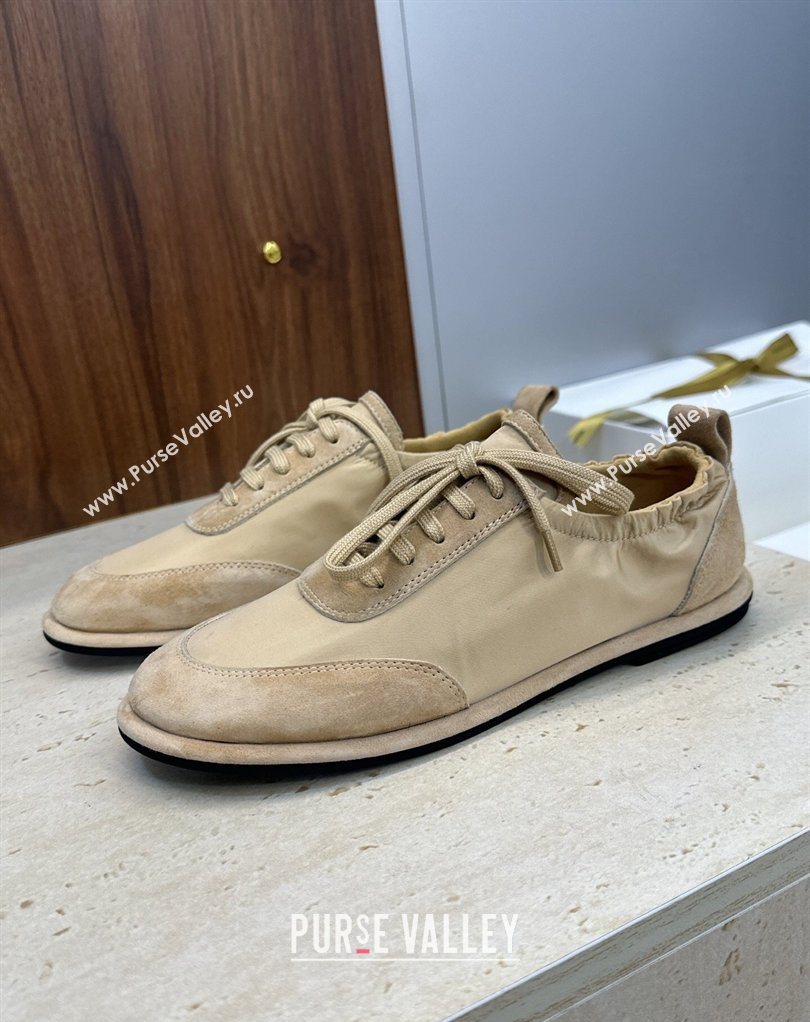 The Row Suede and Fabric Sneakers Beige 2026 0224 (JC-260224066)