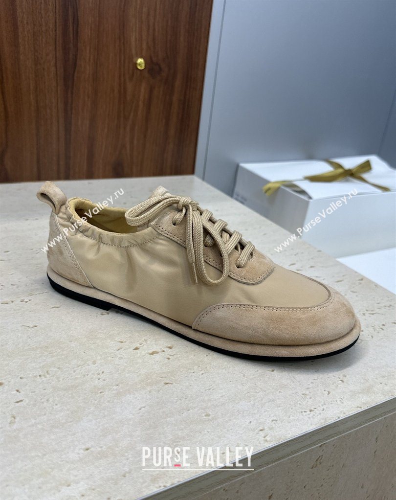 The Row Suede and Fabric Sneakers Beige 2026 0224 (JC-260224066)