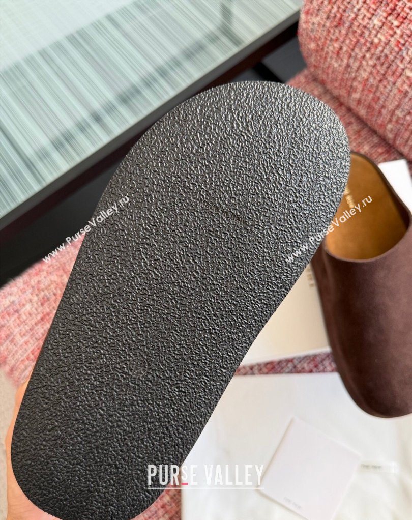 The Row Suede Platform Mules Brown 2026 0224 (KL-260224057)