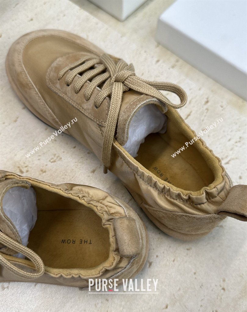 The Row Suede and Fabric Sneakers Beige 2026 0224 (JC-260224066)