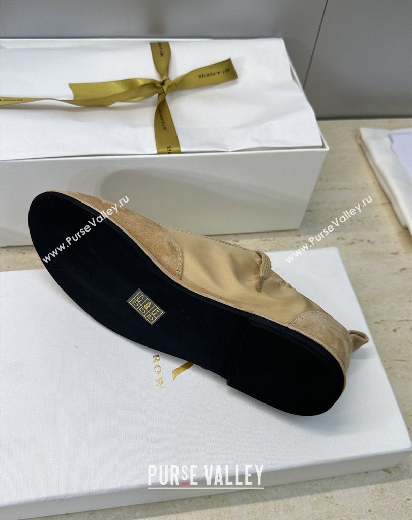 The Row Suede and Fabric Sneakers Beige 2026 0224 (JC-260224066)