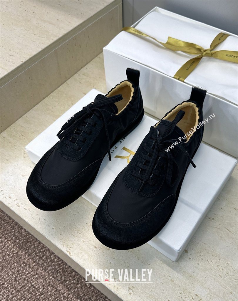 The Row Suede and Fabric Sneakers Black 2026 0224 (JC-260224067)