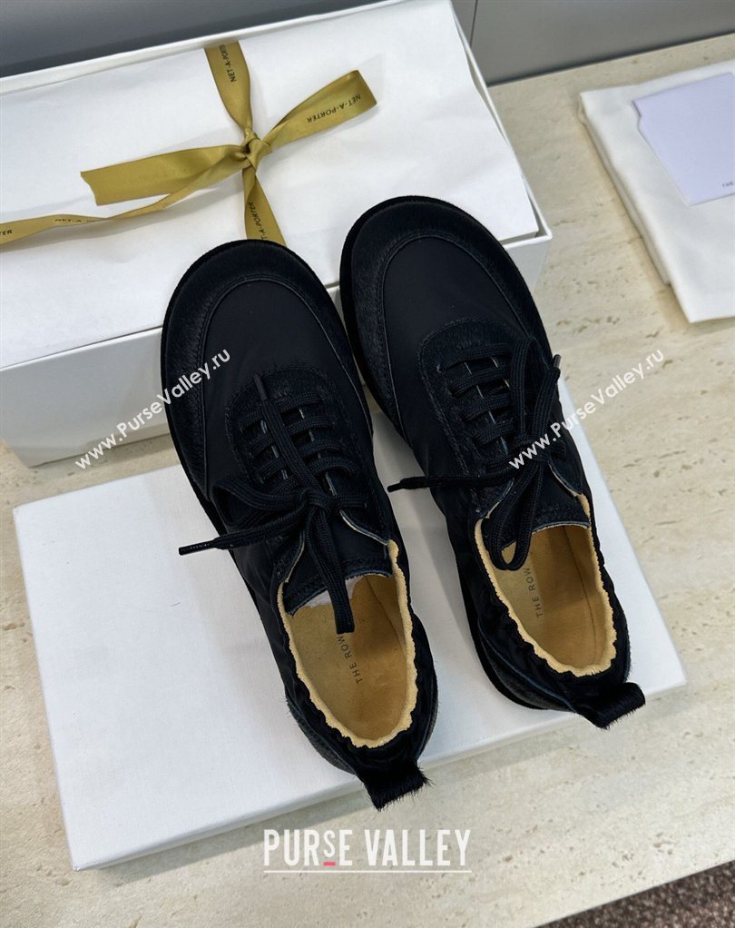 The Row Suede and Fabric Sneakers Black 2026 0224 (JC-260224067)