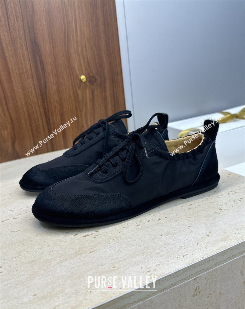 The Row Suede and Fabric Sneakers Black 2026 0224 (JC-260224067)