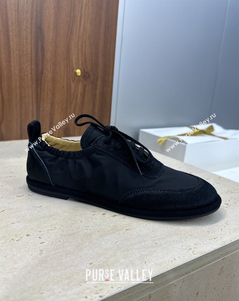 The Row Suede and Fabric Sneakers Black 2026 0224 (JC-260224067)
