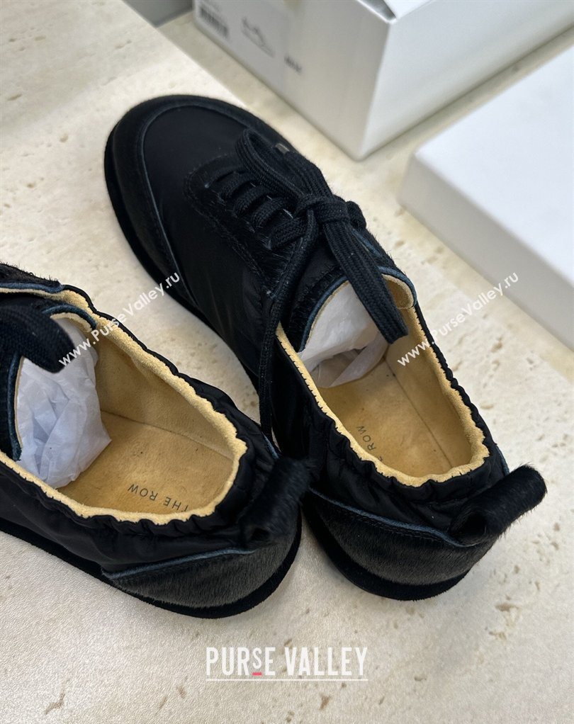 The Row Suede and Fabric Sneakers Black 2026 0224 (JC-260224067)