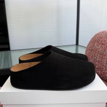 The Row Suede Platform Mules Black 2026 0224 (KL-260224058)