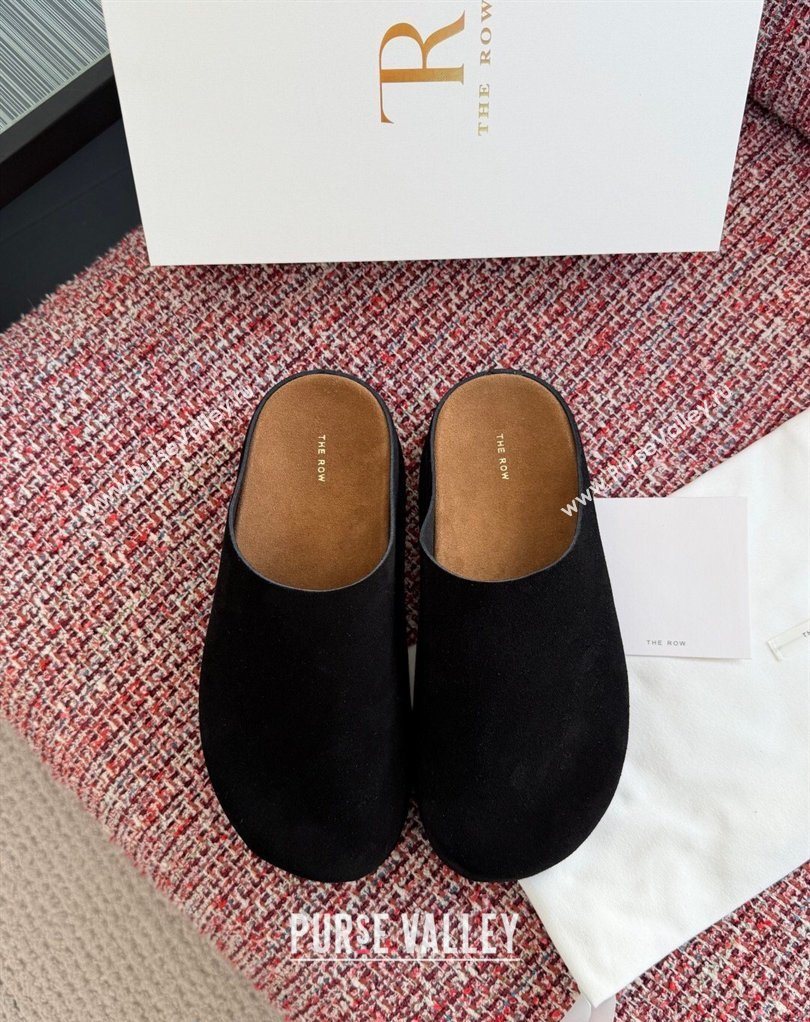 The Row Suede Platform Mules Black 2026 0224 (KL-260224058)