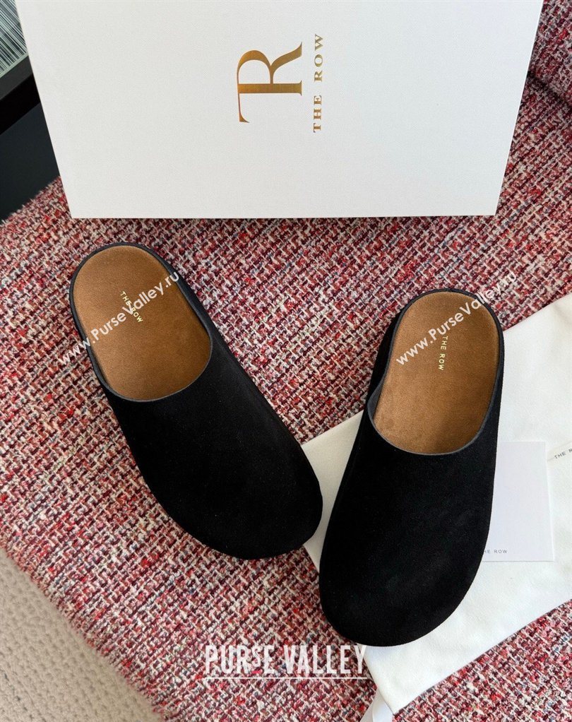 The Row Suede Platform Mules Black 2026 0224 (KL-260224058)
