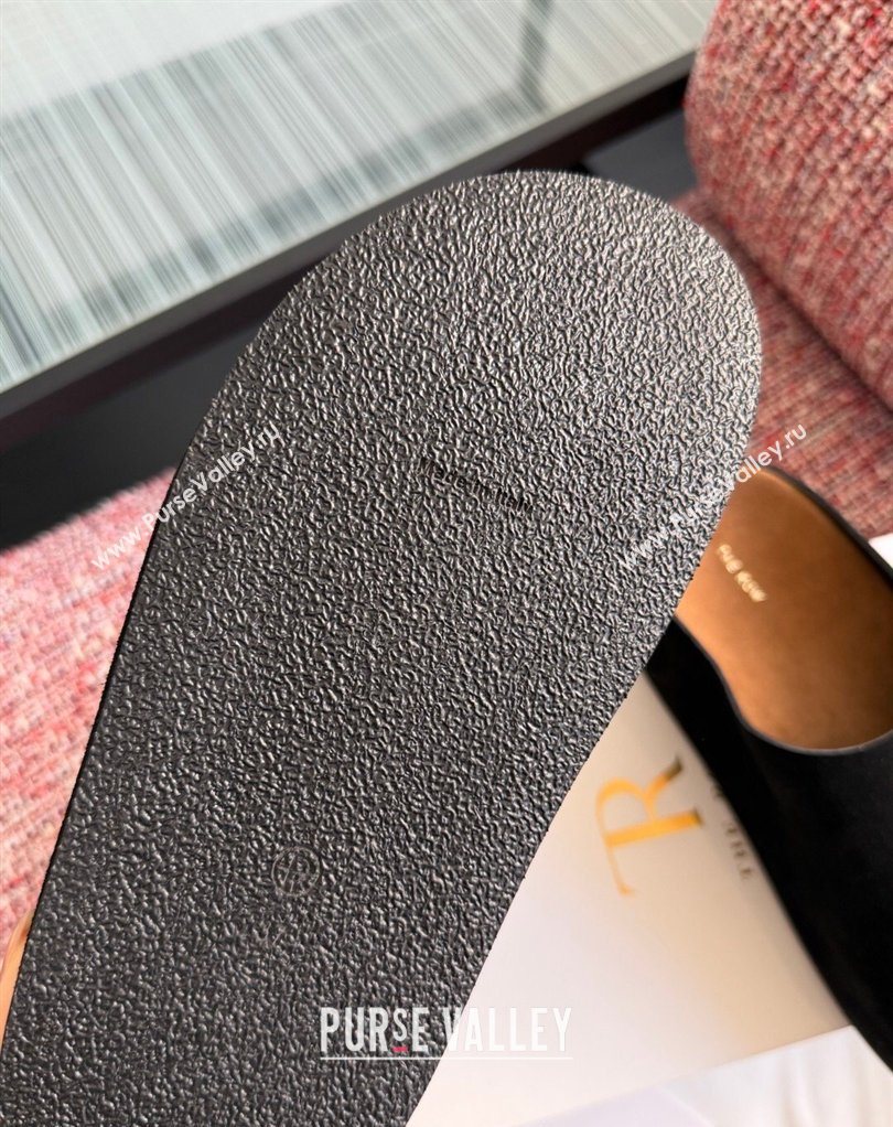 The Row Suede Platform Mules Black 2026 0224 (KL-260224058)