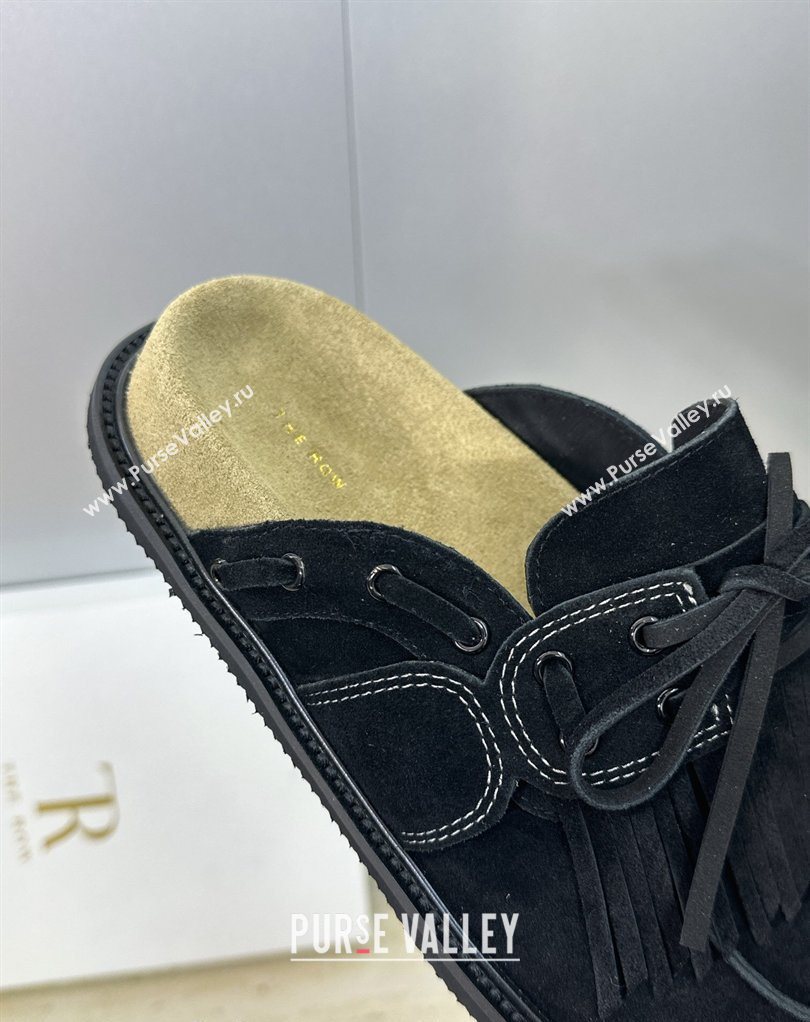 The Row Suede Mules with Tassel Black 2026 0224 (JC-260224060)