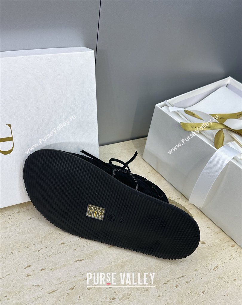 The Row Suede Mules with Tassel Black 2026 0224 (JC-260224060)