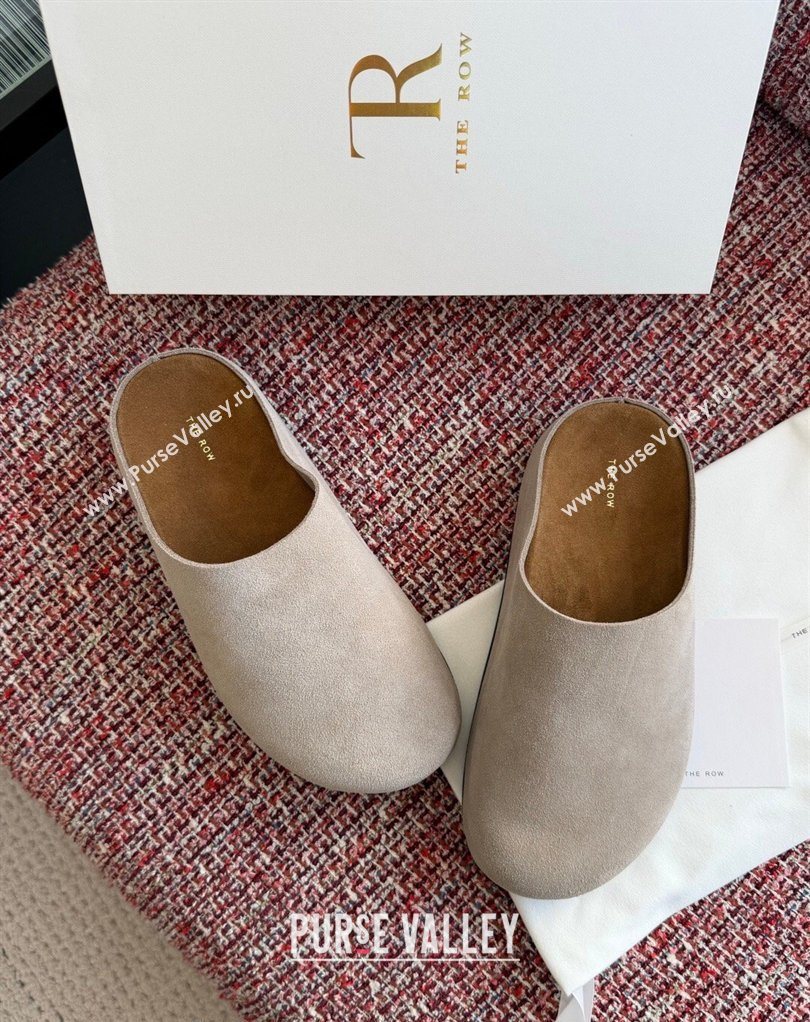 The Row Suede Platform Mules Grey 2026 0224 (KL-260224056)